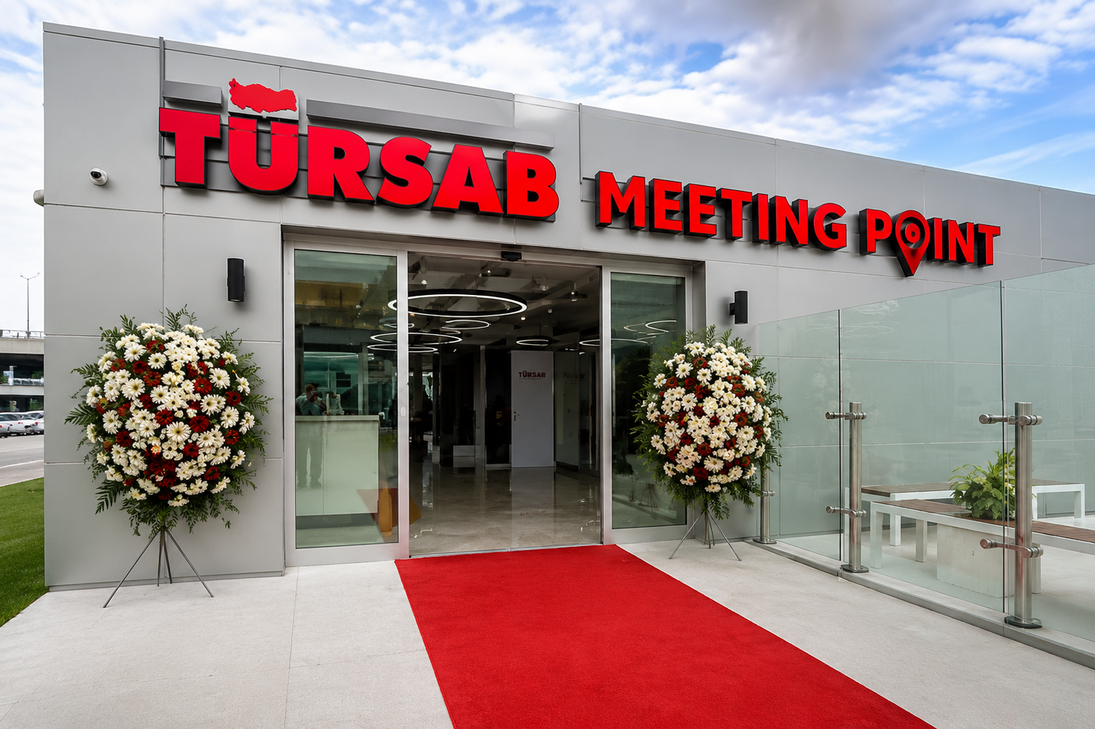 TÜRSAB Meeting Point building entrance at Sabiha Gökçen Airport